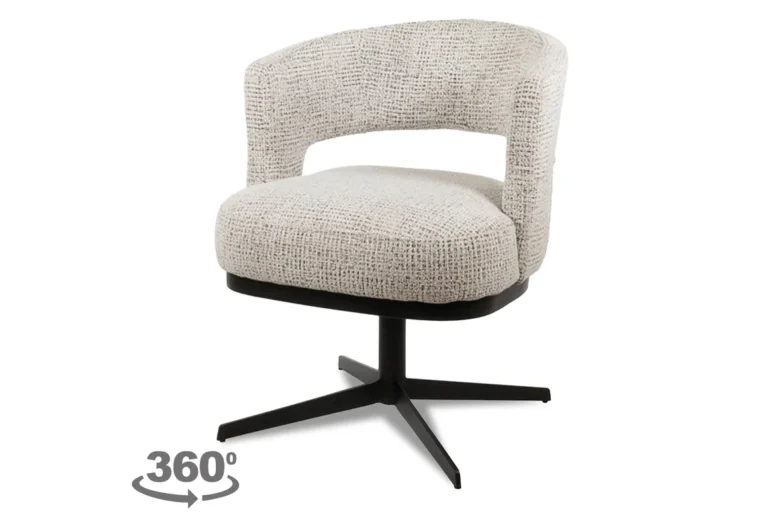 Eetkamerstoel Bruce met draaipoot 360° – Coco Salt ’n Pepper