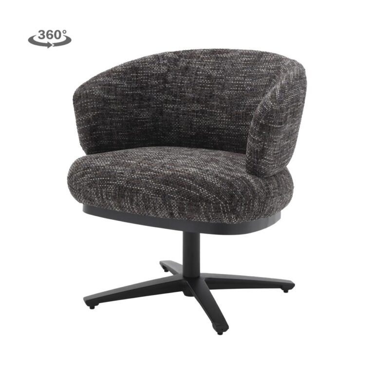 Eetkamerstoel Perca 360° draaibaar – Blue-grey