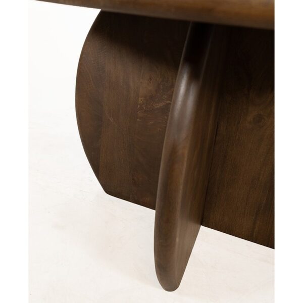 Eetkamertafel Belly Ø130 Mango Brown Walnut