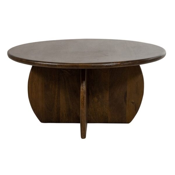 Salontafel Belly Ø80 Mango Brown Walnut