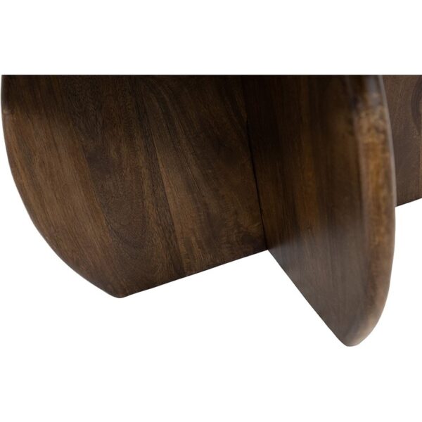 Salontafel Belly Ø80 Mango Brown Walnut