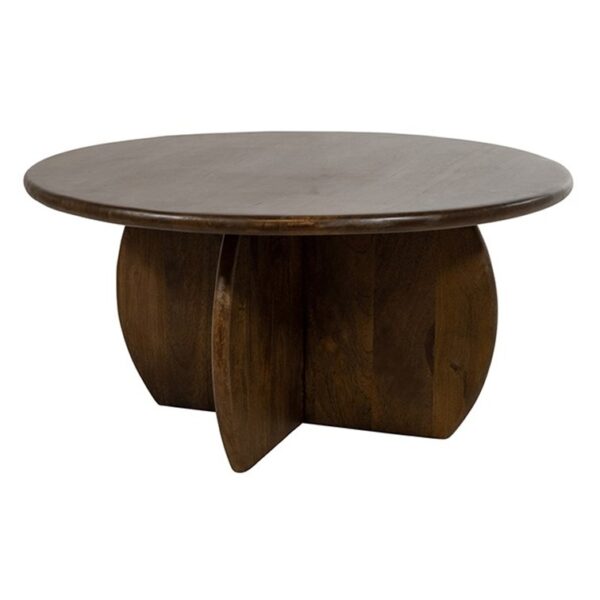 Salontafel Belly Ø80 Mango Brown Walnut