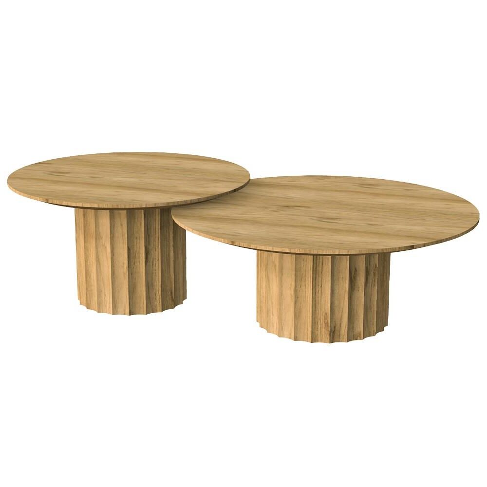 Salontafel set crotone rond Ø60 en Ø90 cm