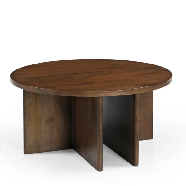 Salontafel jade rond walnut 1