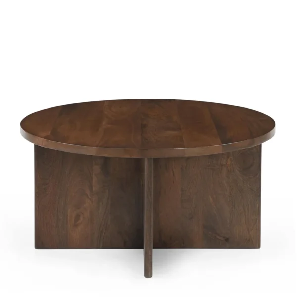 Salontafel jade rond walnut 2