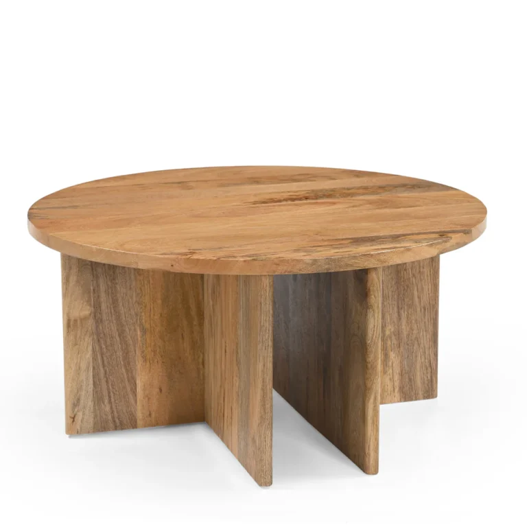 Salontafel Jade Rond Ø60 cm Naturel en Walnut – Naturel