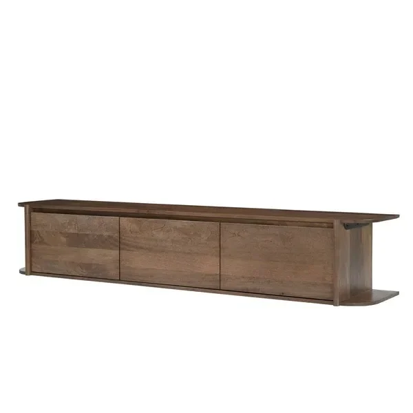 TV kast Jade zwevend Naturel en Walnut – Bruin, 200 x 35 x 40 cm