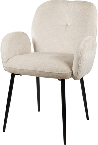 Bobby eetkamerstoel met arm perfect harmony ivory 02 unique collection