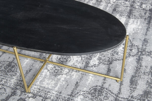 Salontafel Anthony black/brass van Mangohout