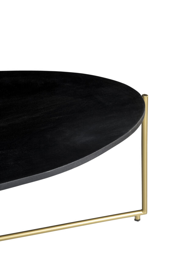 Salontafel Anthony black/brass van Mangohout