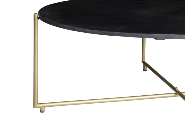 Salontafel Anthony black/brass van Mangohout
