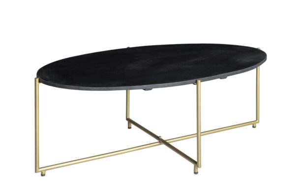 Salontafel Anthony black/brass van Mangohout