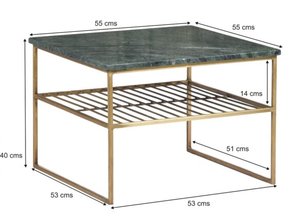 Salontafel Dian Marble Green Gold