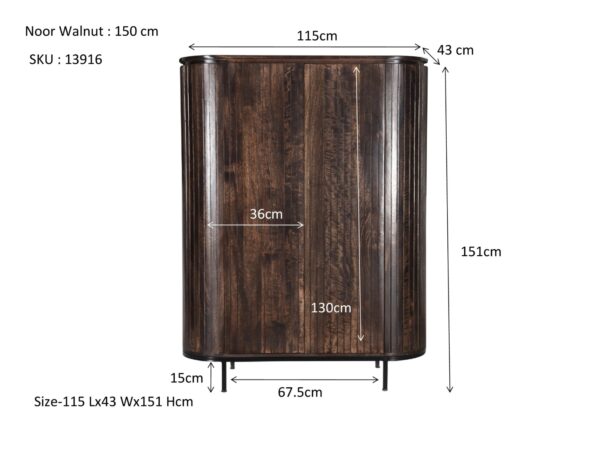 Wandkast Noor Walnut