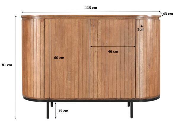 Dressoir Noor 115cm Naturel Mangohout