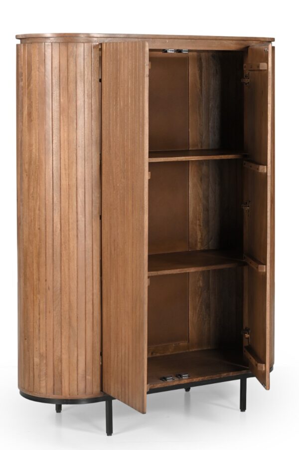 Wandkast Noor - Naturel, Mangohout