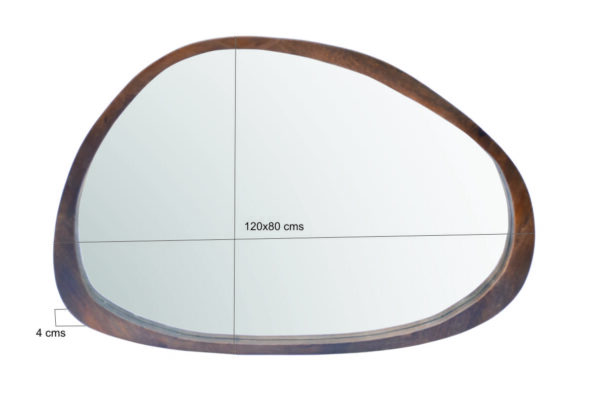 Spiegel organisch Brix Jaira Walnut