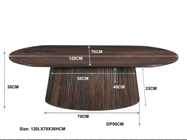 Salontafel Salvator Walnut ovaal