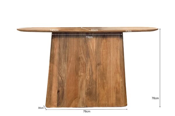 Side table Salvator naturel ovaal