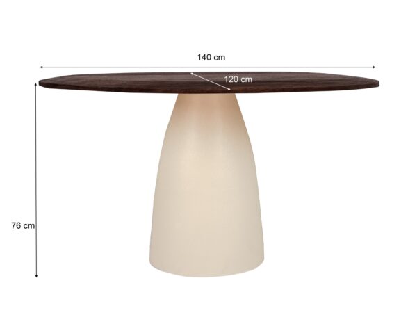 Eetkamertafel Brix Marron Organisch