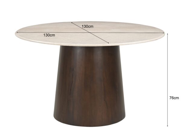 Eetkamertafel Brix Bottecino Rond
