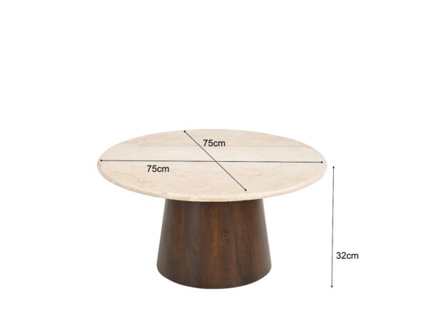 Salontafels Brix Bottecino rond Ø75cm