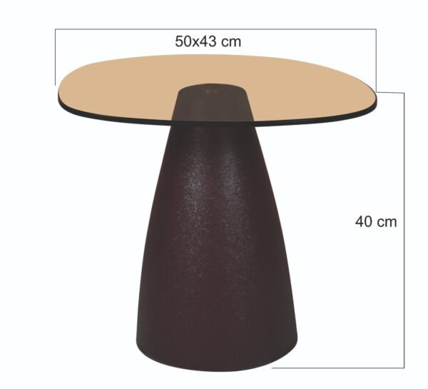 Salontafel Brix Mylon Brown organisch 50cm