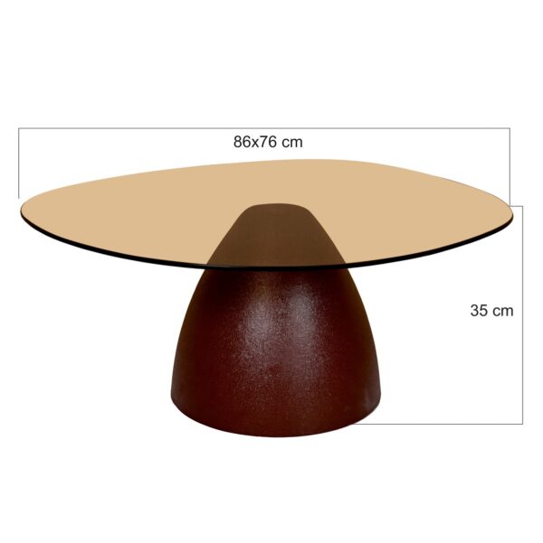 Salontafel Brix Mylon Burgundy 50 en 86 cm