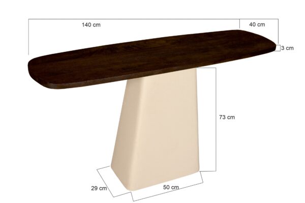 Sidetable Brix Marron