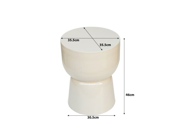 Bijzettafel Brix Kian Off White
