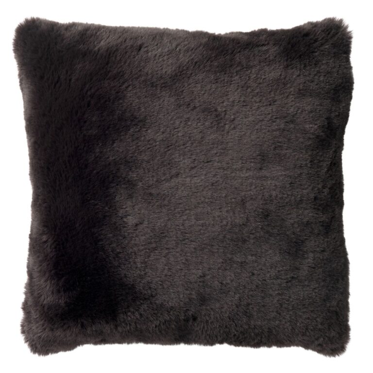 Sierkussen ZAYA 45×45 cm bontlook Raven zwart