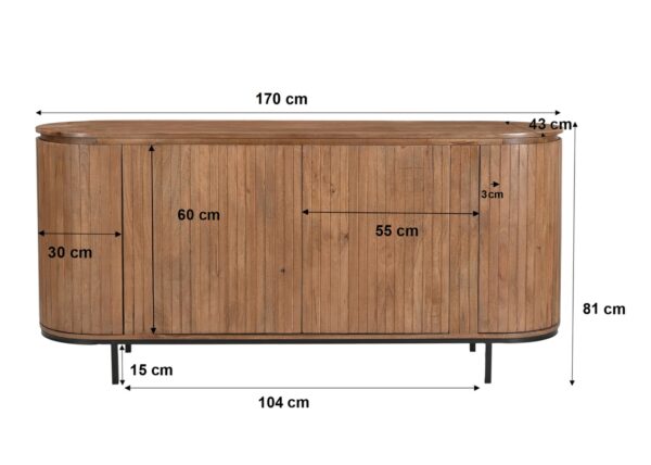 Dressoirs noor 170 cm 5