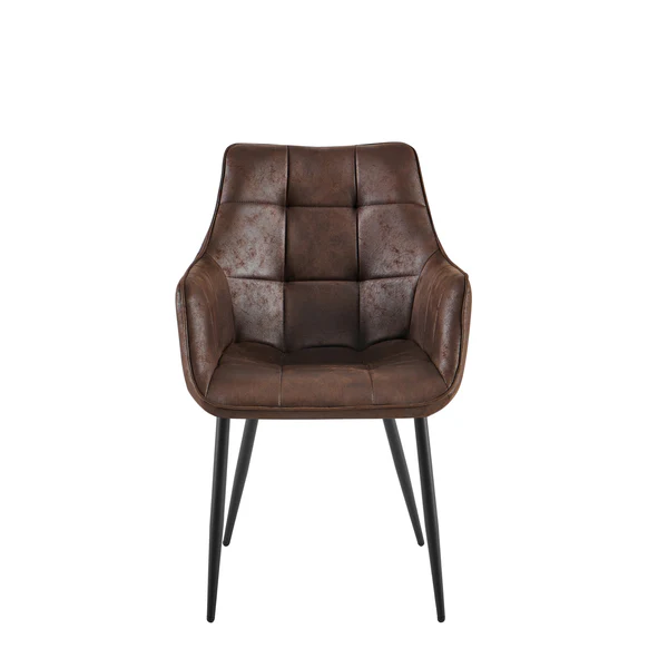 Eetkamerstoel Lucille met armleuning – Dark Brown