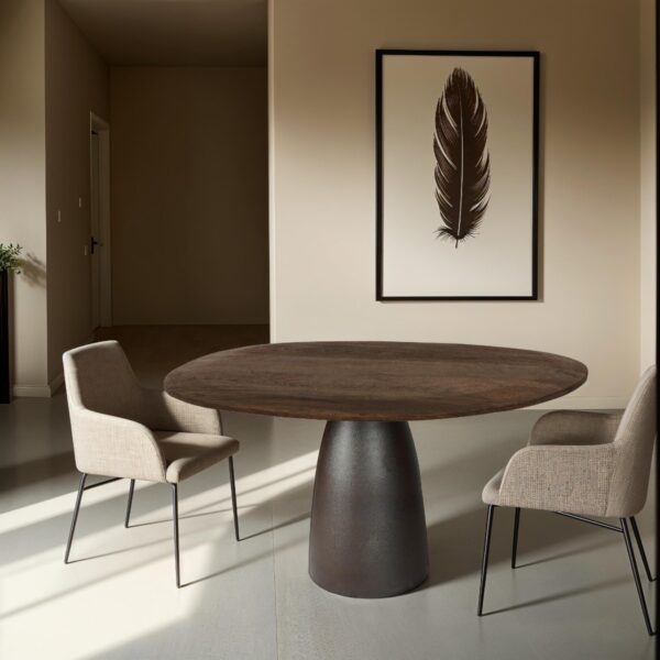 Eetkamertafel brix marron espresso organisch140cm