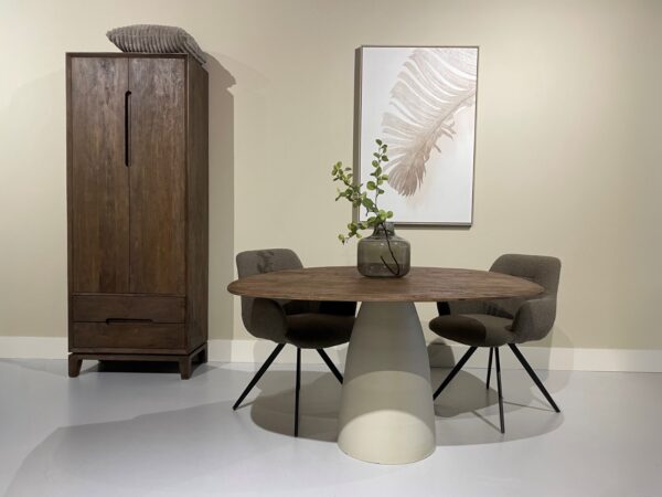 Eetkamertafel brix marron organisch 140 cm