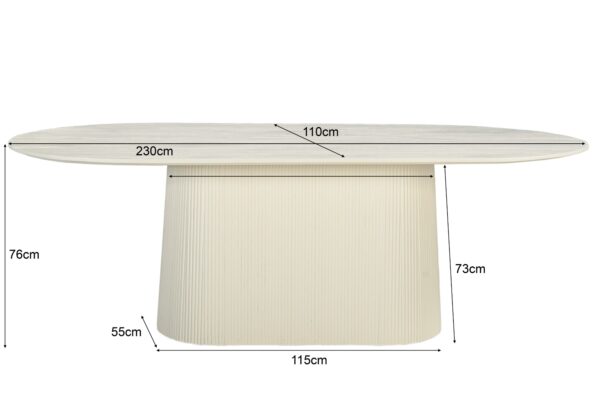 Eetkamertafel patrice ovaal 230cm 1