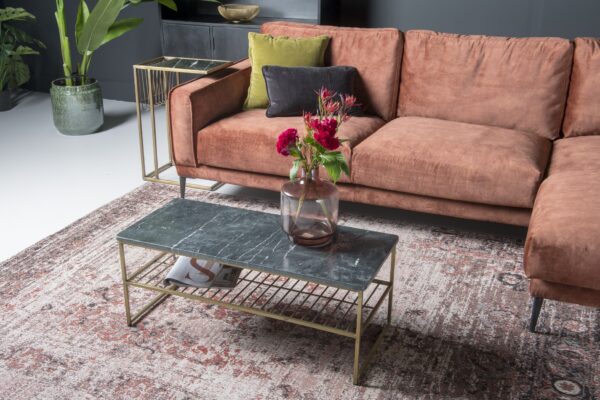 Salontafel dian marble black gold 90cm