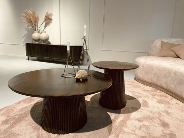 Salontafel salvator walnut rond Ø 80cm 2