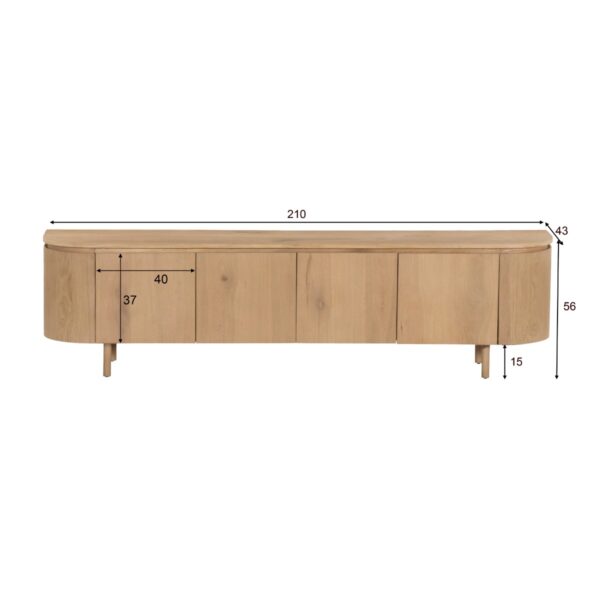 Tv meubel tobago naturel 210cm 1