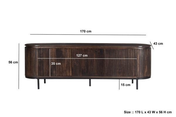 Tv meubel noor walnut 170 1