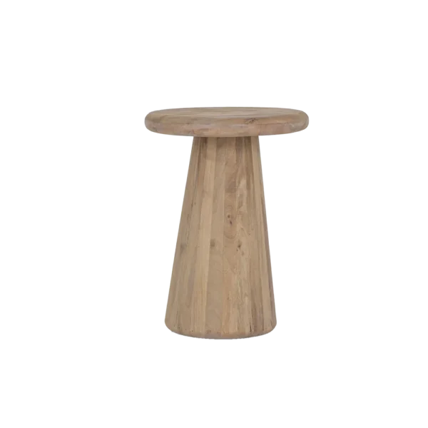 Bijzettafel asti rond naturel