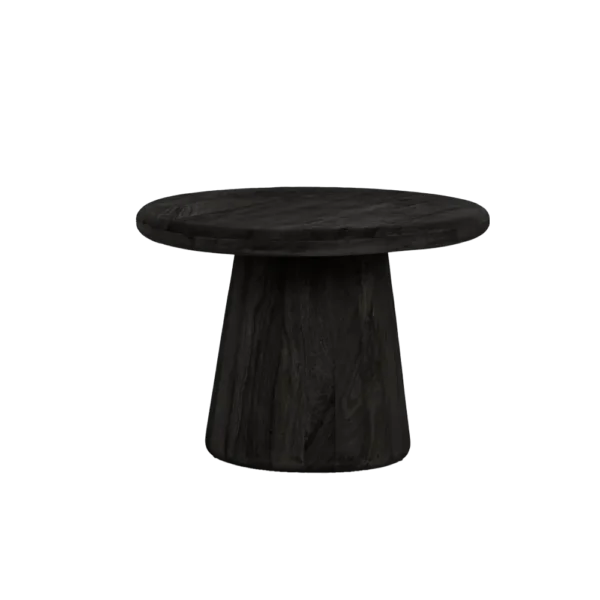 Bijzettafel asti rond zwart 60