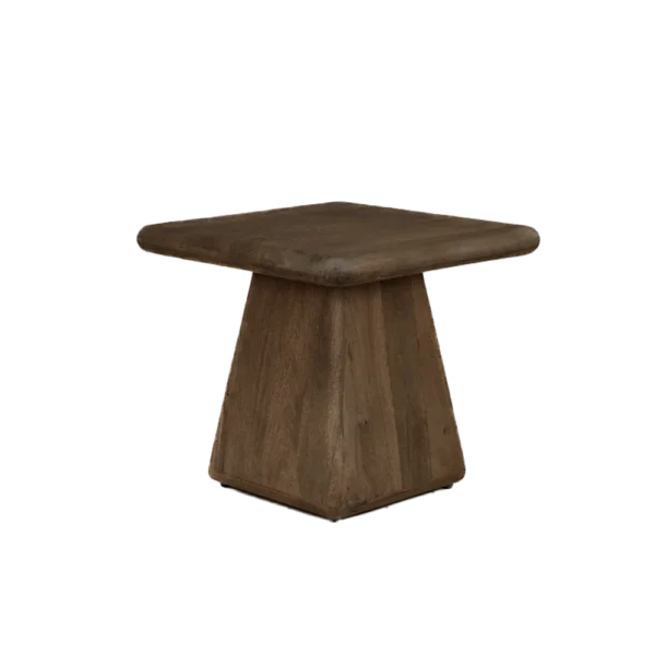 Bijzettafel asti vierkant bruin 60