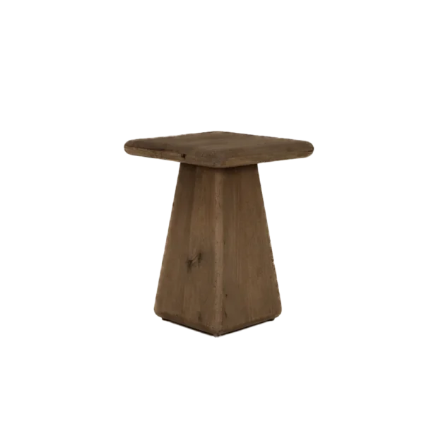 Bijzettafel asti vierkant bruin
