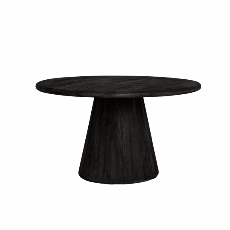 Eetkamertafel Asti rond Zwart – Ø 130 cm