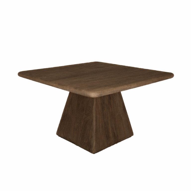Eetkamertafel Asti vierkant bruin – 130 x 130 x 76 cm