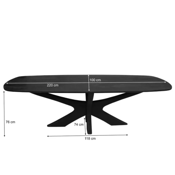 Eetkamertafel brix montreaux black ovaal 2