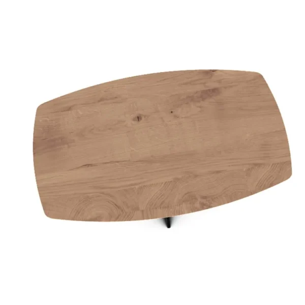 Eetkamertafel Deens ovaal eikenhout facetrand