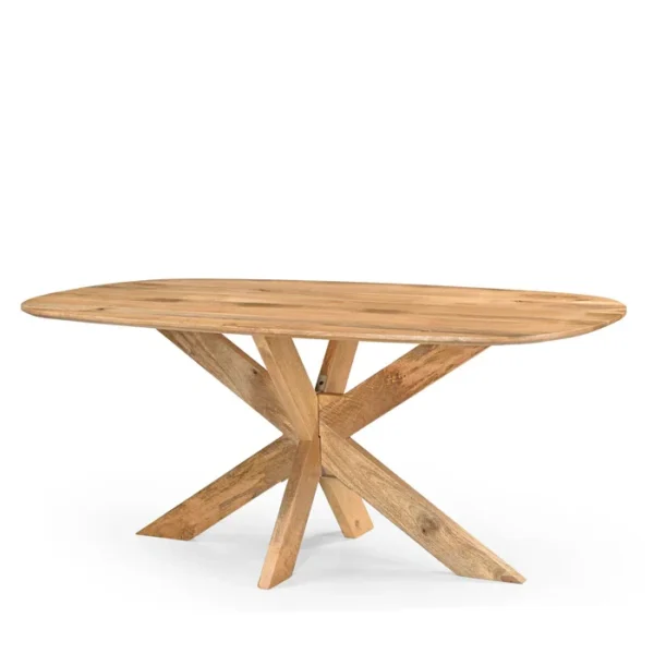 Eettafel Deens Ovaal Runa met Houten Onderstel