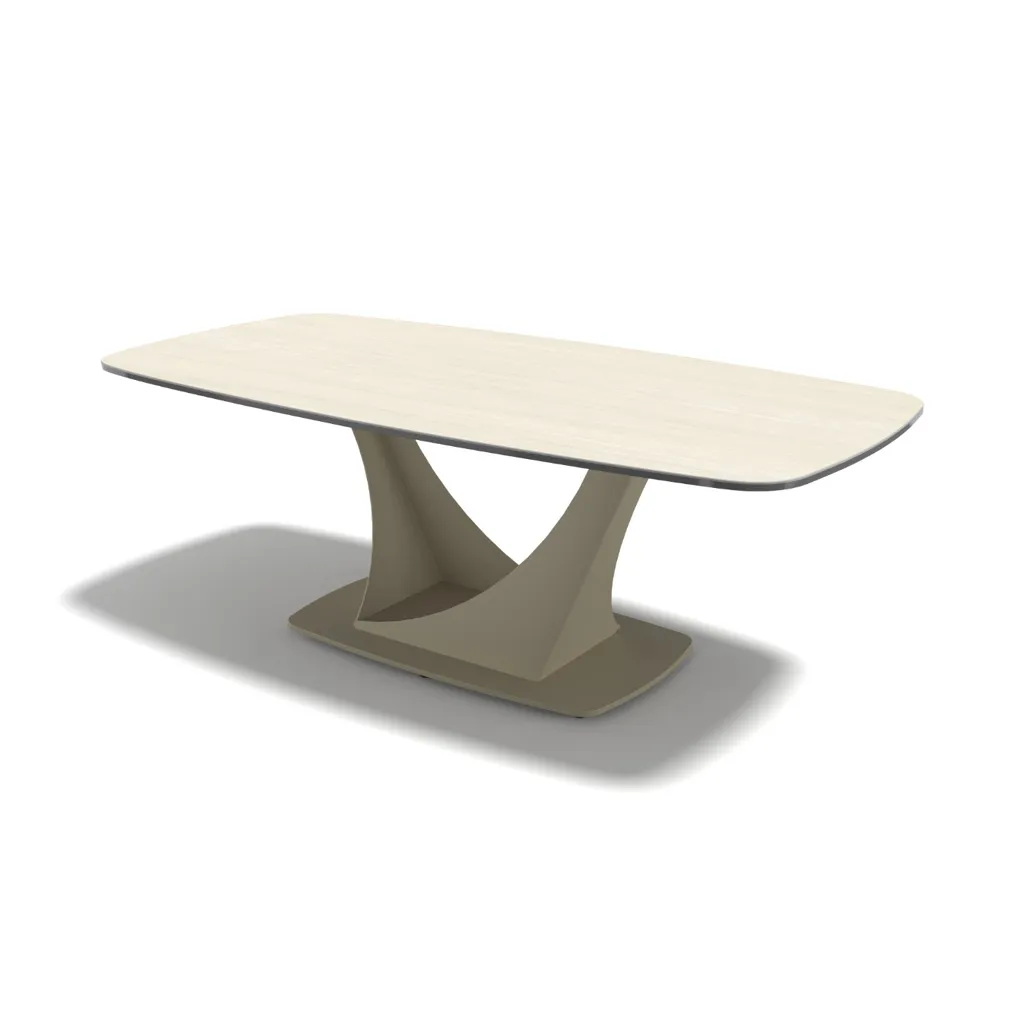 Salontafel NARU met een blad in 8 mm glas + 3 mm keramiek